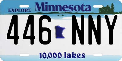 MN license plate 446NNY