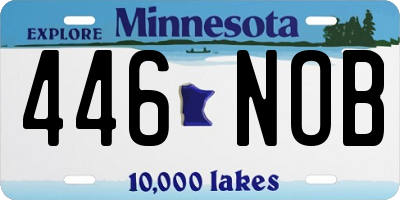 MN license plate 446NOB