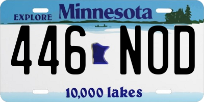 MN license plate 446NOD