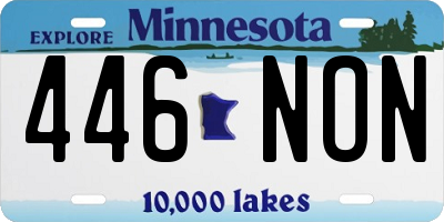 MN license plate 446NON