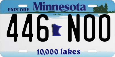 MN license plate 446NOO