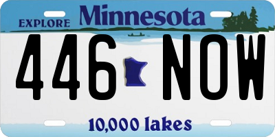 MN license plate 446NOW