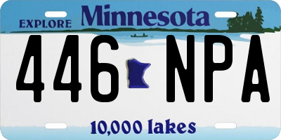 MN license plate 446NPA