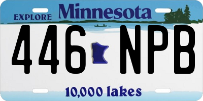 MN license plate 446NPB