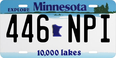 MN license plate 446NPI