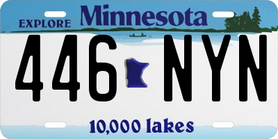 MN license plate 446NYN