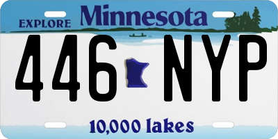 MN license plate 446NYP