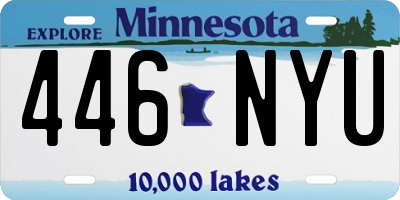 MN license plate 446NYU
