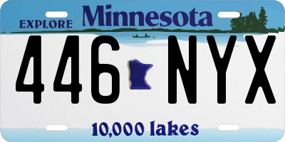 MN license plate 446NYX