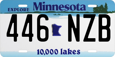 MN license plate 446NZB