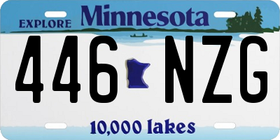 MN license plate 446NZG