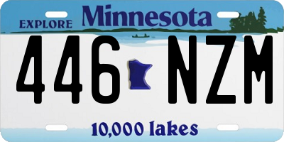MN license plate 446NZM