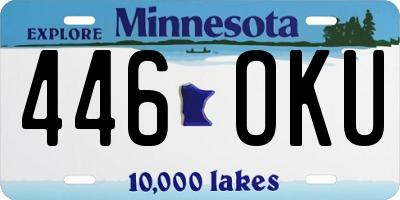 MN license plate 446OKU