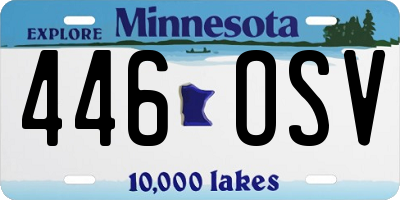 MN license plate 446OSV