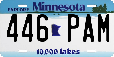 MN license plate 446PAM