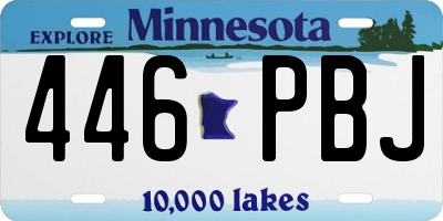 MN license plate 446PBJ