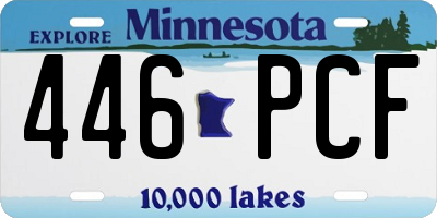 MN license plate 446PCF