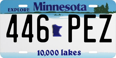 MN license plate 446PEZ