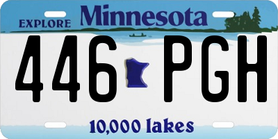 MN license plate 446PGH