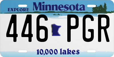 MN license plate 446PGR