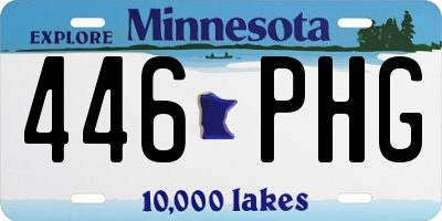 MN license plate 446PHG