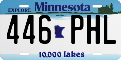 MN license plate 446PHL