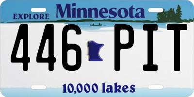 MN license plate 446PIT