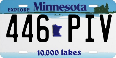 MN license plate 446PIV