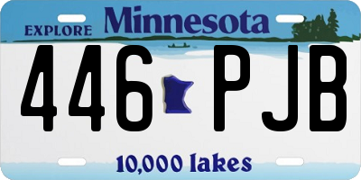 MN license plate 446PJB