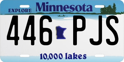 MN license plate 446PJS