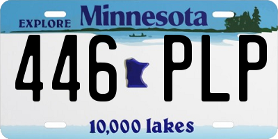 MN license plate 446PLP