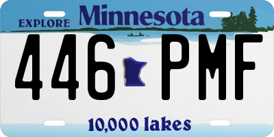 MN license plate 446PMF