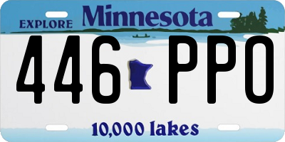 MN license plate 446PPO