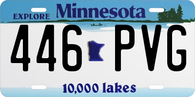 MN license plate 446PVG