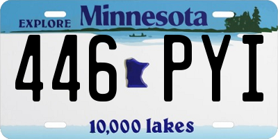 MN license plate 446PYI