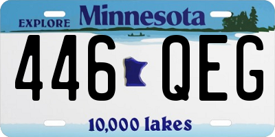 MN license plate 446QEG