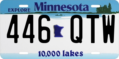 MN license plate 446QTW