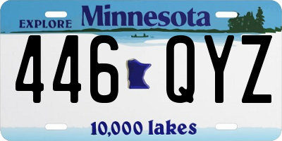 MN license plate 446QYZ