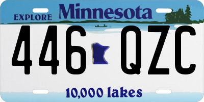 MN license plate 446QZC