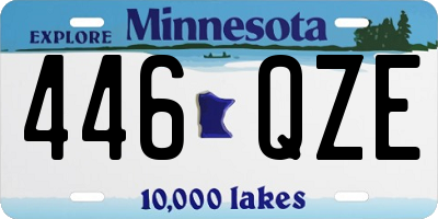 MN license plate 446QZE