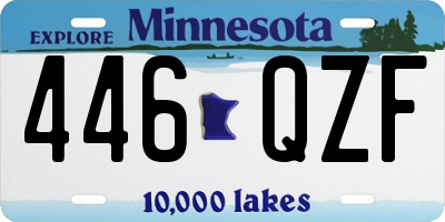 MN license plate 446QZF