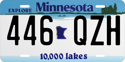 MN license plate 446QZH