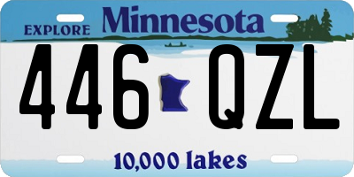 MN license plate 446QZL