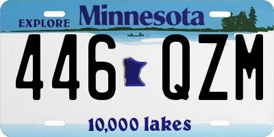 MN license plate 446QZM