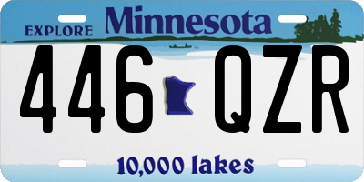 MN license plate 446QZR