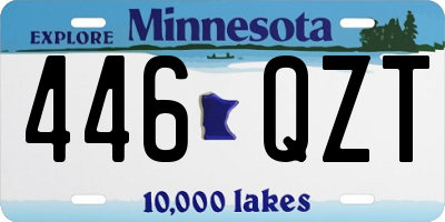 MN license plate 446QZT