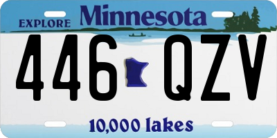 MN license plate 446QZV