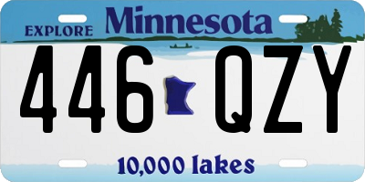 MN license plate 446QZY