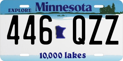 MN license plate 446QZZ
