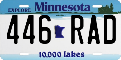 MN license plate 446RAD
